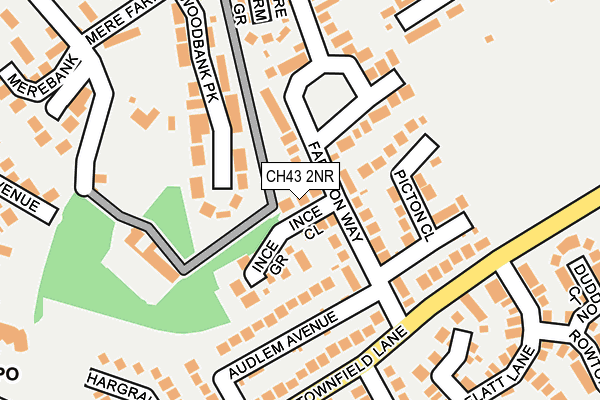 CH43 2NR map - OS OpenMap – Local (Ordnance Survey)