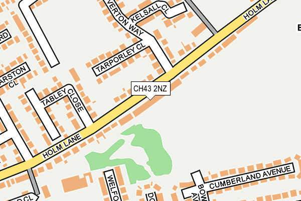 CH43 2NZ map - OS OpenMap – Local (Ordnance Survey)