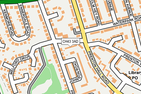 CH43 3AD map - OS OpenMap – Local (Ordnance Survey)