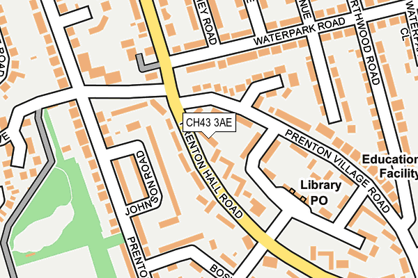 CH43 3AE map - OS OpenMap – Local (Ordnance Survey)