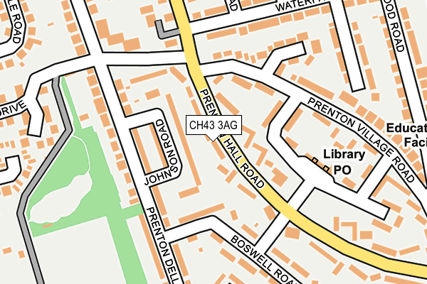CH43 3AG map - OS OpenMap – Local (Ordnance Survey)