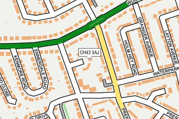 CH43 3AJ map - OS OpenMap – Local (Ordnance Survey)