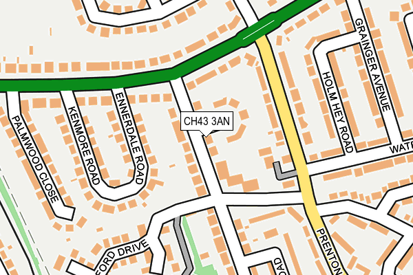 CH43 3AN map - OS OpenMap – Local (Ordnance Survey)