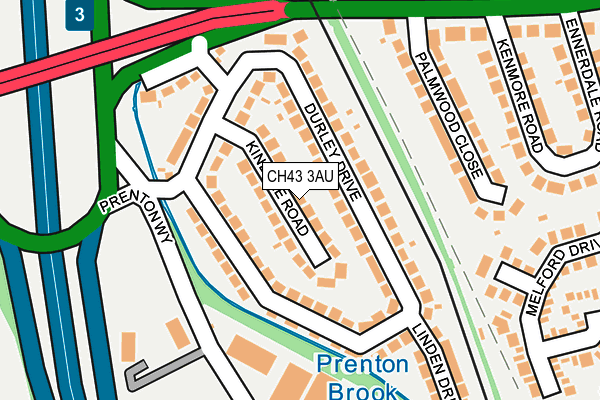 CH43 3AU map - OS OpenMap – Local (Ordnance Survey)