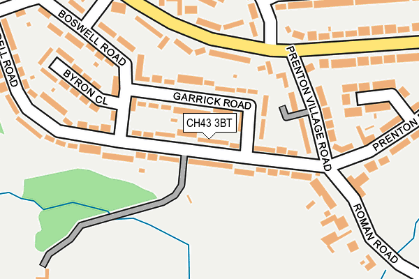 CH43 3BT map - OS OpenMap – Local (Ordnance Survey)