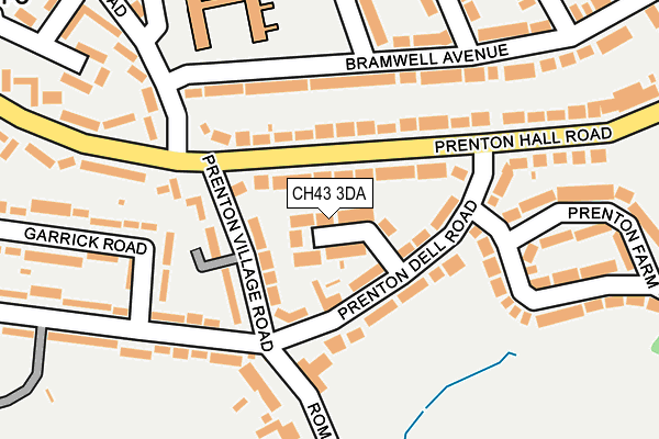 CH43 3DA map - OS OpenMap – Local (Ordnance Survey)