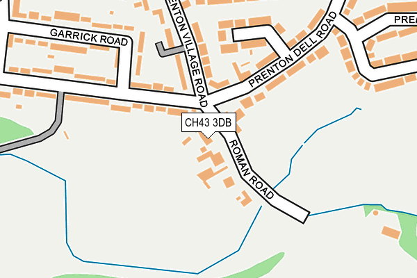 CH43 3DB map - OS OpenMap – Local (Ordnance Survey)