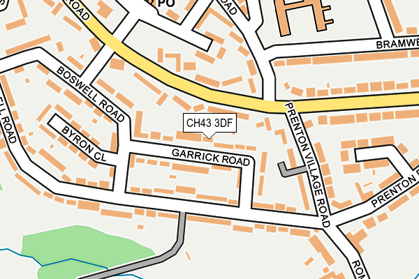 CH43 3DF map - OS OpenMap – Local (Ordnance Survey)