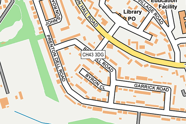 CH43 3DG map - OS OpenMap – Local (Ordnance Survey)