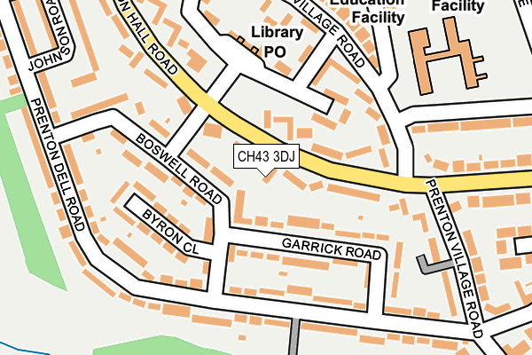 CH43 3DJ map - OS OpenMap – Local (Ordnance Survey)