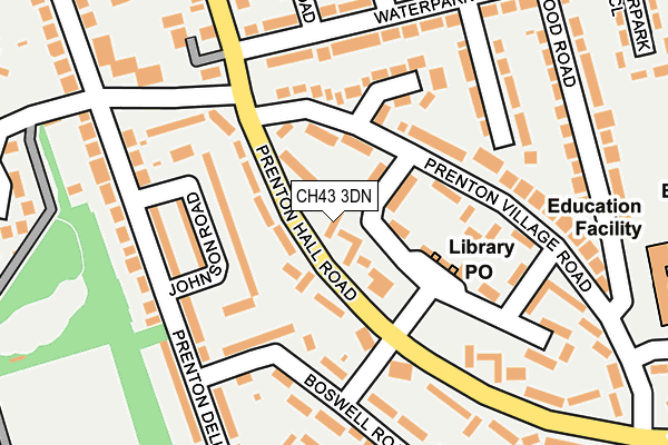 CH43 3DN map - OS OpenMap – Local (Ordnance Survey)