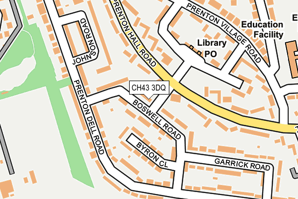 CH43 3DQ map - OS OpenMap – Local (Ordnance Survey)