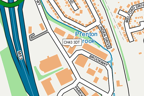 CH43 3DT map - OS OpenMap – Local (Ordnance Survey)