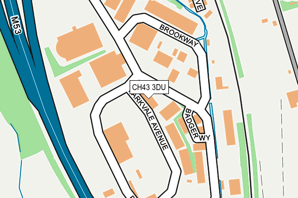 CH43 3DU map - OS OpenMap – Local (Ordnance Survey)