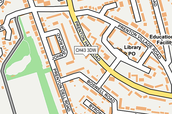 CH43 3DW map - OS OpenMap – Local (Ordnance Survey)