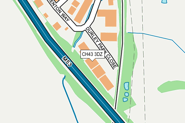 CH43 3DZ map - OS OpenMap – Local (Ordnance Survey)