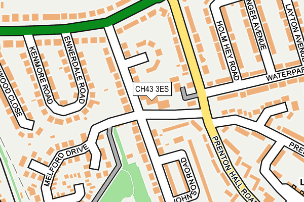 CH43 3ES map - OS OpenMap – Local (Ordnance Survey)