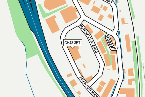 CH43 3ET map - OS OpenMap – Local (Ordnance Survey)