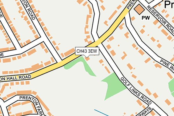 CH43 3EW map - OS OpenMap – Local (Ordnance Survey)