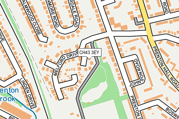 CH43 3EY map - OS OpenMap – Local (Ordnance Survey)