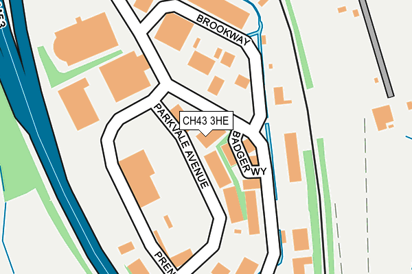 CH43 3HE map - OS OpenMap – Local (Ordnance Survey)