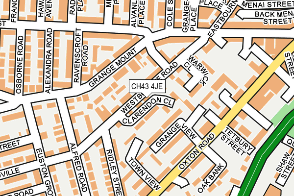 CH43 4JE map - OS OpenMap – Local (Ordnance Survey)