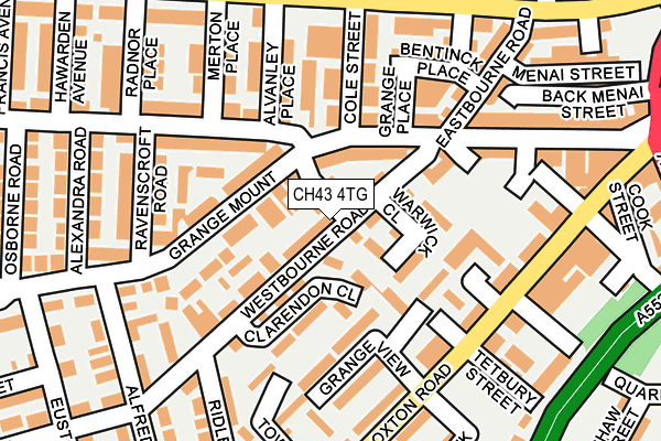 CH43 4TG map - OS OpenMap – Local (Ordnance Survey)