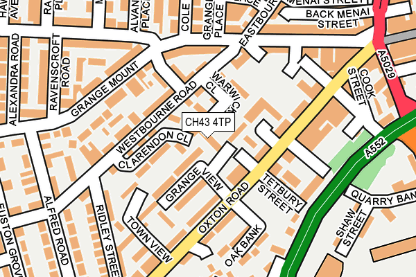 CH43 4TP map - OS OpenMap – Local (Ordnance Survey)