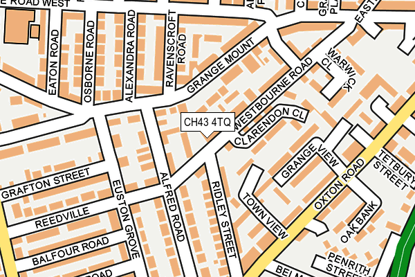 CH43 4TQ map - OS OpenMap – Local (Ordnance Survey)