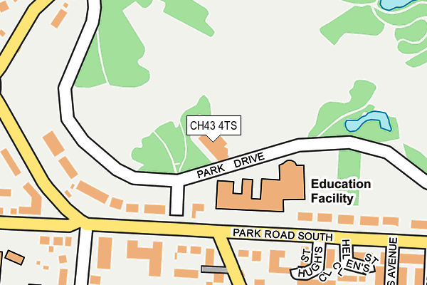 CH43 4TS map - OS OpenMap – Local (Ordnance Survey)