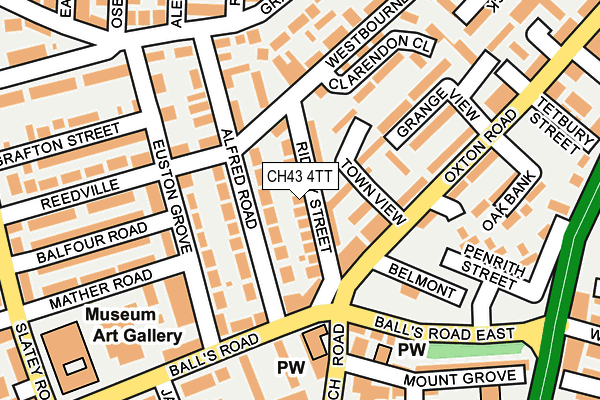 CH43 4TT map - OS OpenMap – Local (Ordnance Survey)