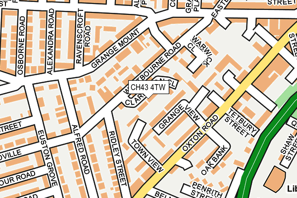 CH43 4TW map - OS OpenMap – Local (Ordnance Survey)