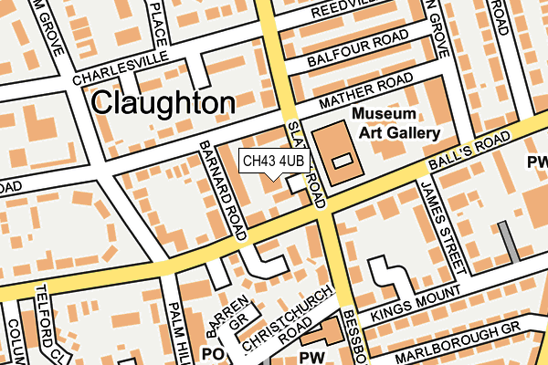 CH43 4UB map - OS OpenMap – Local (Ordnance Survey)