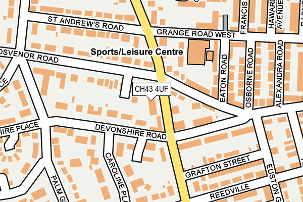 CH43 4UF map - OS OpenMap – Local (Ordnance Survey)