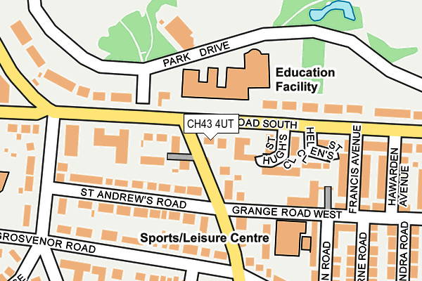 CH43 4UT map - OS OpenMap – Local (Ordnance Survey)