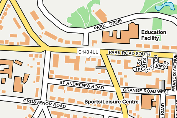 CH43 4UU map - OS OpenMap – Local (Ordnance Survey)