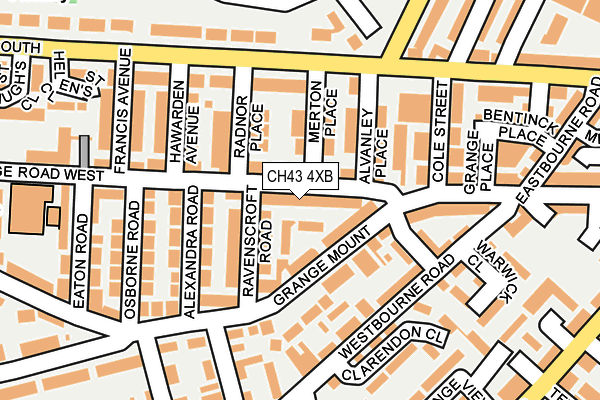 CH43 4XB map - OS OpenMap – Local (Ordnance Survey)