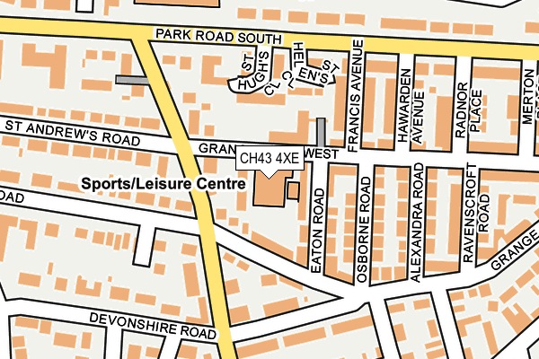 CH43 4XE map - OS OpenMap – Local (Ordnance Survey)