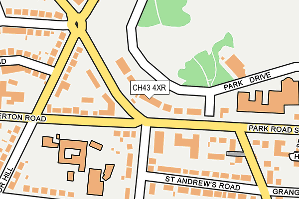 CH43 4XR map - OS OpenMap – Local (Ordnance Survey)