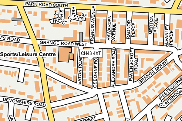 CH43 4XT map - OS OpenMap – Local (Ordnance Survey)