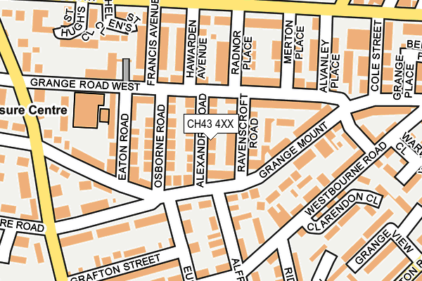 CH43 4XX map - OS OpenMap – Local (Ordnance Survey)