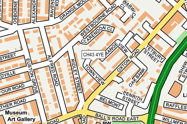 CH43 4YE map - OS OpenMap – Local (Ordnance Survey)