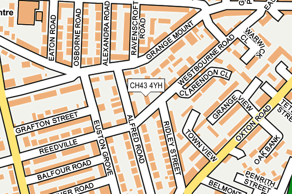 CH43 4YH map - OS OpenMap – Local (Ordnance Survey)