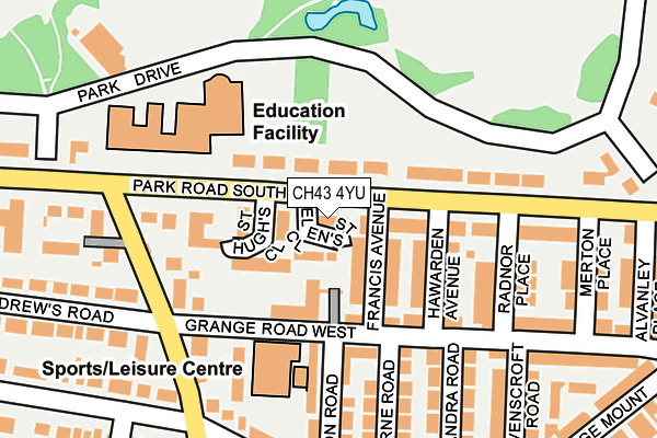 CH43 4YU map - OS OpenMap – Local (Ordnance Survey)