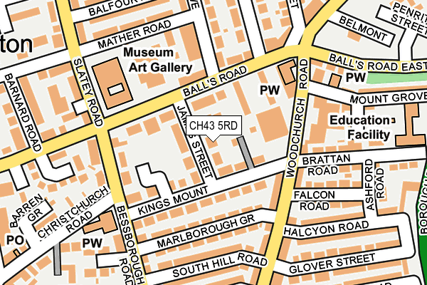 CH43 5RD map - OS OpenMap – Local (Ordnance Survey)