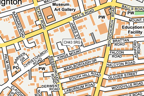 CH43 5RG map - OS OpenMap – Local (Ordnance Survey)