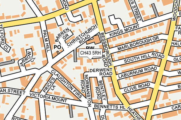 CH43 5RH map - OS OpenMap – Local (Ordnance Survey)