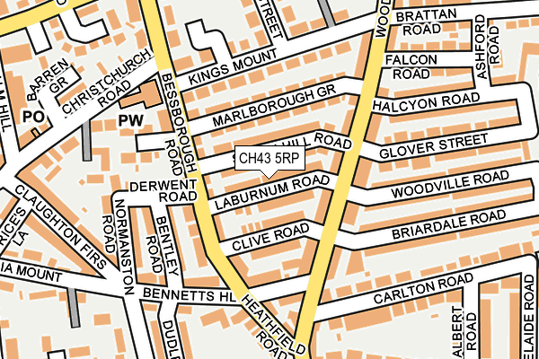 CH43 5RP map - OS OpenMap – Local (Ordnance Survey)