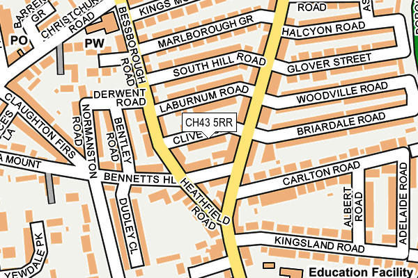 CH43 5RR map - OS OpenMap – Local (Ordnance Survey)