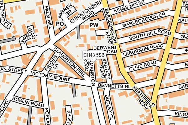 CH43 5SB map - OS OpenMap – Local (Ordnance Survey)